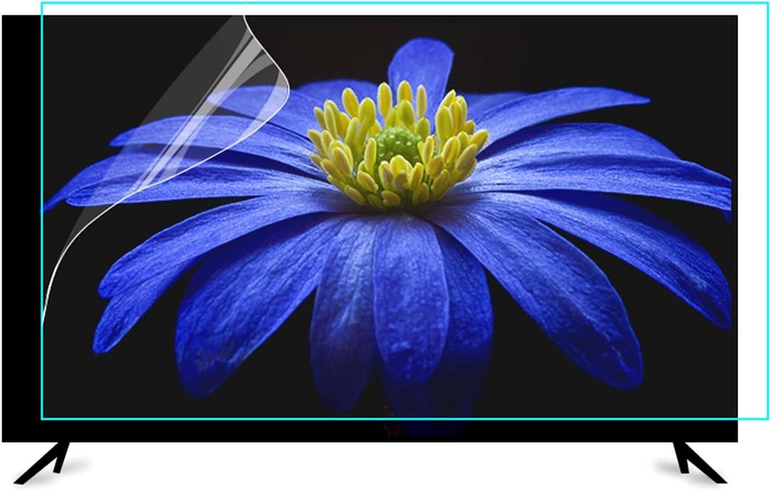 Anti Glare Film for TV 55 inch, Anti Blue Light Screen Frosted Film, New Upgrade Frosted Surface Anti Scratch,55 inch Anti Glare TV Screen Protector