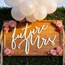 Future Mrs Wooden Wedding Sign - Engagement party, premarital bachelor party,Bridal Shower Decor, Engagement Party Decoration,Rustic Wood Sign for Bride, Wedding Wall Art theme party photo booth