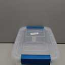 Tribello Clear Plastic Storage Bins with Lids Stackable Storage Bins (15 Quart)