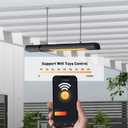 Ceiling Electric Outdoor Heater Wifi Control Wall-Mounted Hanging Patio 1500W Infrared 9 Heat Levels, 24H Timers, Carbon Fiber Tube Heating Wall Heater for Gazebo, Balcony