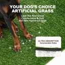 HQ4US 4LEGS Dog Grass Pad with Tray Extra Large 4534 Ultra-Absorbent Artificial Grass Pad for Dogs Potty Grass Hemmed Edge for Indoor Potty Training, Reusable Dogs Pee Pads, Dog Litter Box Balcony