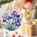 Christmas Ornaments, Flower Ornament, Christmas Tree Ornaments, Xmas Decorations, Holiday Decorations, Gifts for Flower Lovers, Holiday Party Gifts, and Xmas Gift Ideas - Iris Flowers