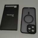 TOCOL for iPhone 14 Pro Max Case, Compatible with Magsafe, Drop Protection, Upgraded Full Camera Protection, Translucent Magnetic Matte Phone Case for iPhone 14 Pro Max 6.7 inch (Black)