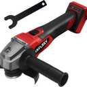 Cordless Angle Grinder for Milwaukee 18V Battery, 4-1/2 Inch, 8500RPM Brushless Electric Angle Grinder, 3-Speed Gear (Low/Med/High) for Cutting, Grinding, Polishing (Battery Not Included)