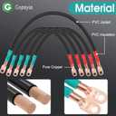 4 AWG Golf Cart Battery Cables for EZGO TXT 1994-UP 36V/48V 4 Gauge Pure Copper Wire, Size: 12"