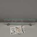 JQK Bathroom Glass Shelf Chrome, Tempered Glass Shower Storage 20 by 5 inches, 304 Stainless Steel Polished Chrome Wall Mount, 1 Pack, TGS101L20-CH-P2