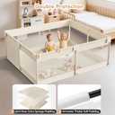 Mloong Large Baby Playpen for Toddler - 6959in Babies Play Pen Playard Active Center Beige