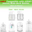 (12-PCs) Travel Bottle Caps Compatible with Avent Bottles, Bottle Lids Replacement White