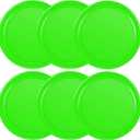 Coopay 3 1/4 Inches Air Hockey Pucks 6 Pack Full Size Heavy Replacement Pucks for Game Tables Equipment Accessories (Green)