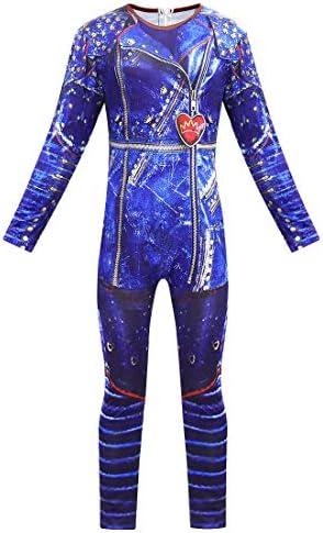 WYYXYB Girls Mal Costume Birthday Party Dress Halloween Cosplay Outfits, 8