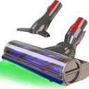 2026 Upgraded Vacuum Head Replacement for Dyson V7/V8/V10/V11/V15/SV10/SV11/SV12/SV14/SV15/SV22(Not for Slim), Quick Release Cordless Vacuum Cleaner Head with LED Light (1 Head+1 Brush Nozzle)