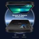 3 x Gyizho Magnetic Case for iPhone 13 Pro Case, [Military Grade Drop Tested] [Compatible with MagSafe] Slim Protective Cover, Translucent Matte Shockproof Case 13 Pro Phone Case 6.1", Black