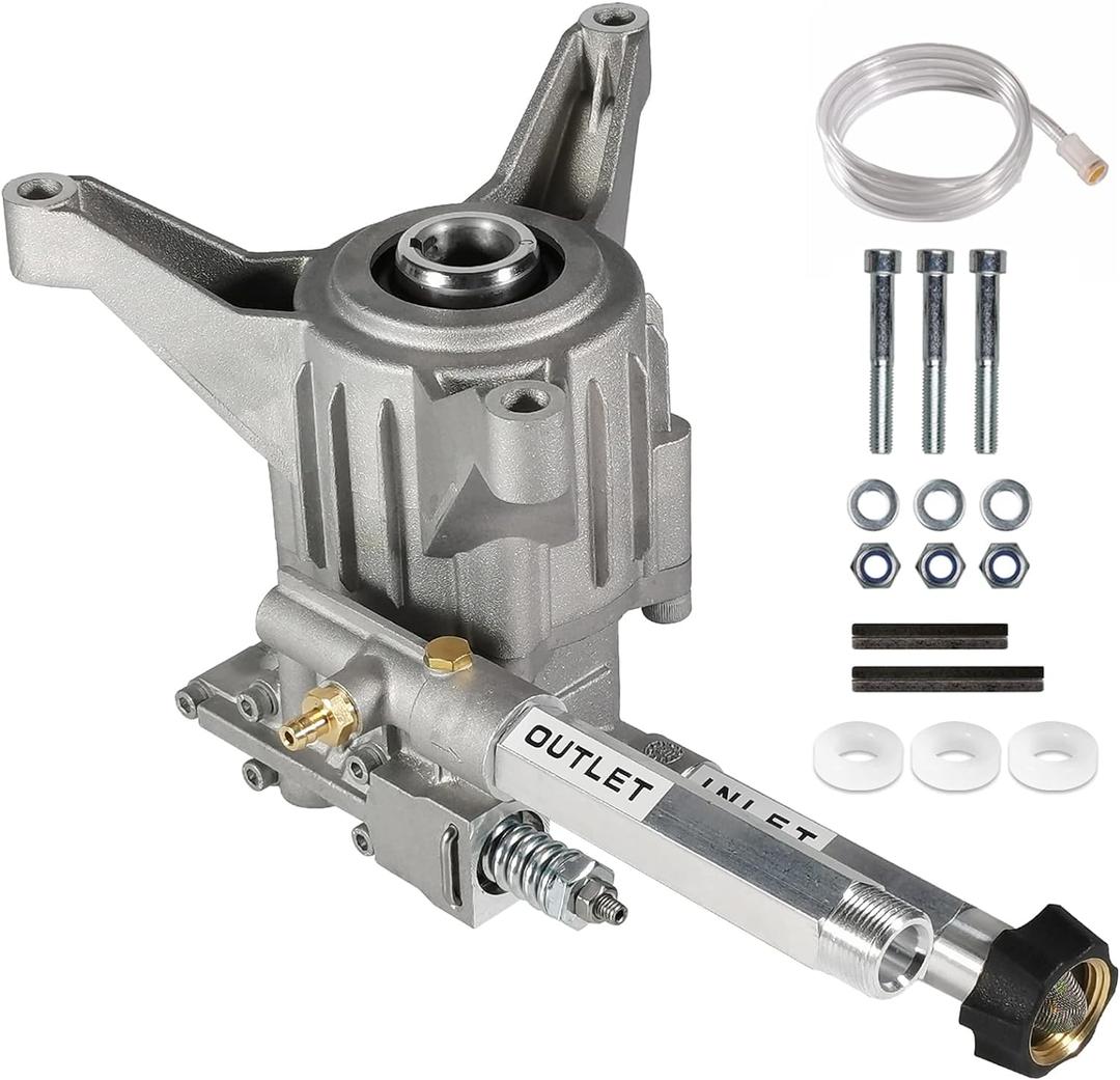 YAMATIC 7/8" Shaft Vertical Pressure Washer Pump, 2500-3000 PSI @2.5 GPM Replacement Pump for AR srmw2.2g26, 311966GS, Troybilt, Craftsman, Brute 020687, Front Inlet/Outlet (3000PSI)