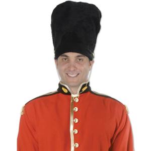 Beistle Unisex Plush Royal Guard Hat - English Bearskin Costume, Halloween Dress Up, International Themed Headwear