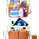 JOYHILL Lunch Bag for Women, Lunch Tote Leakproof Insulated Lunch Box with Shoulder Strap, Adult Reusable Lunch Cooler Tote Bags for Work Picnic Camping Beach (ORANGE)