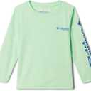 Columbia Boys Terminal Tackle Long Sleeve Tee (Large, Key West/Vivid Blue Logo)