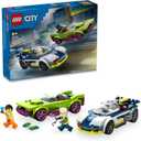 LEGO City Police Car and Muscle Car Chase, Emergency Vehicle Toy for Boys and Girls, Fun Gift for Kids Ages 6+ who Love Pretend Play Toys, Police Toy with Officer and Crook Minifigures, 60415