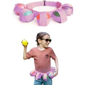 Kids Adjustable Water Balloons Belt for Quick-Fill Reusable Water Balloons, Outdoor Summer Games Anti-Burst Design 6 Colors Ages 4-12(Purple, Small), Pack of 2