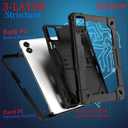 Case for Vortex ZTAB10/Vortex T10M PRO 10.1 inch Tablet Hybrid Shockproof Firendly Case Built in Kickstand Shoulder Strap for Vortex ZTAB 10/Vortex T10M PRO 10.1 inch Tablet (Black/Black)