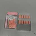 Glamnetic Press On Nails - Peach Coral | Short Round Orange, Glossy Pastel Peach Fake Nails, Reusable Spring Nails | 15 Sizes - 30 Nail Kit with Glue
