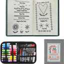 Mirfa Ultimate Embroidery Learning Book, DIY Embroidery Stitch Kit with Complete Sewing Kit, 106 Patterns for Sewing Enthusiasts, Sewing Practice Guide for Adults, Hobby Crafting, Knitting & Weaving