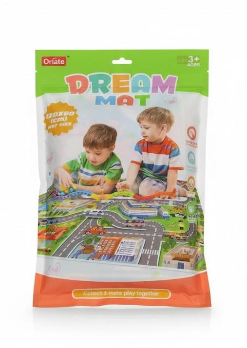 Oriate Kids Dream Mat Girls Toy Car Playmat, Princess Castle Girl Pink Kids Play mat, Parent-Kid Interaction Pretend Game Mat for Playroom Bedroom Floor, Ideal Girl Toys Play and Learn(not Rug) (Fairy Tale Mat)