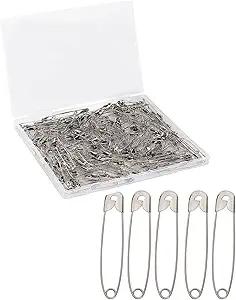 Mr. Pen Heavy Duty Safety Pins  2 Inch, 200 Pack, Silver, Large, Bulk for Clothes