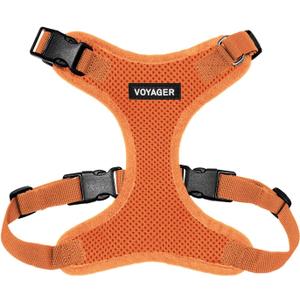 Voyager Step-in Pet Harness - All Weather Mesh, Adjustable Step in Harness for Cats and Dogs by Best Pet Supplies - Orange, M (M (Chest: 17 - 21"))