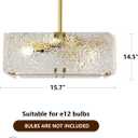 Semi Flush Mount Ceiling Light Gold Acrylic Ceiling Light Fixture 4-Light Foyer Lighting fixtures for Living Room,Hallway,Bedroom,Kitchen Island,Dining Room