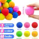 60PCS Reusable Water Balloons,Soft Splash Balls for Backyard Beach Pool,Water Toys for Adults Boys and Girls,Reusable Water Toys for Summer Fun and Family Activities, 2 inches diameter