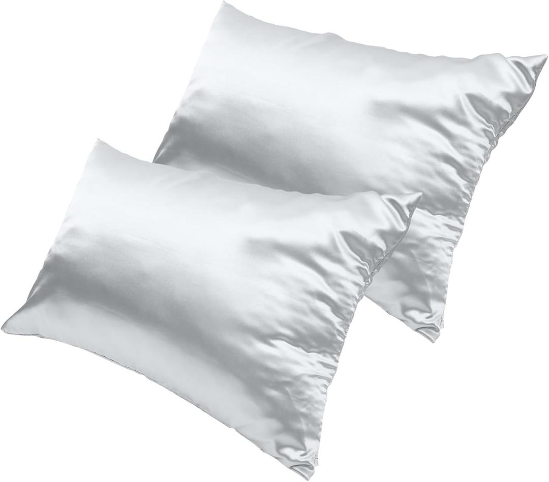 2pcs Comfortable Polyester Pillowcases with Zipper Design Soft Breathable and Cooling for Better Sleep Standard