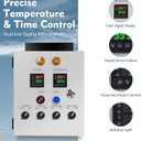 Control Panel for Powder Coating Oven (240V 50A), Precisely Control Temperature and Time with Dual-line PID Controller, Run Heating Element up 12000 Watt, Temperature Probe Withstand up to 900°F