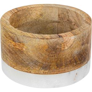 Mango Wood and Marble Bottle Holder