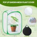 Gilprop 2 Pack Mesh Plant Covers 15.7 x 15.7 x 23.6 Inch Tomato Crop Netting Cage Garden Tents for Plant Protection from Insects Animals Outdoor Tall Crop Cage for Fruit, Vegetables, Flowers and Herbs