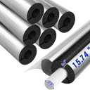 6 Pack Pipe Insulation Foam Tube for 3/5'' Pipes, Pre-Slit Duct Wrap with Aluminum Foil for Outdoor Winter Cold Hot Water Pipe Winterizing Heat Preservation Reduce Heat Loss ( 0.6" ID)