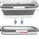 Long Plastic Rectangular Handy Baskets/Mop Buckets (Collapsible Buckets 01-Grey)