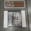 Vinyl Record Player with External Bookshelf Speakers, 33-1/3 45 78 RPM Vintage Bluetooth Stereo Turntable for Vinyl Records,Belt-Driven System,Dust Cover,Auto-Stop, Support AUX/RCA, Tan Oak Finish