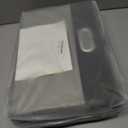 Fabric Clear Window Storage Bins with Lid, Closet Storage Box Linen Closet Baskets with 3 Handles for Organizing Clothing, Jeans, Shelves 15''- 3 Pack (Gray and Black)