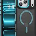 BENTOBEN Magnetic for iPhone 17 Pro Max Case 2025 [Compatible with Magsafe] [Military-Grade Protection] Matte Women Men Anti-Slip Shockproof Bumper Phone Cases for 17 Pro Max 6.9", Sky Blue/Black