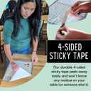 THEO'S 50 Pack Stick on Disposable Table Mats for Kids & Baby Led Weaning | Large 12" x 18" Restaurant Placemats in Re-usable Travel Pouch