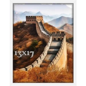 Picrit 13x17 Picture Frame, Photo Frame for Wall Mounting Display, White