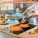 Hobsir 2 Burner Electric Cooktop 110V, 2000W Touch Control Stove,12 Inch, 12 Inch D22058