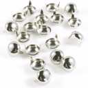 Nailheads Spots Studs 2 Prong 13MM (1/2") Round; Steel with Nickel Finish; 100 Pcs