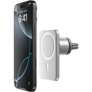 Belkin MagSafe Vent Mount Pro - MagSafe Phone Mount for Car, Magnetic Phone Holder Compatible with iPhone 17, 16, 15, Series, 14 Series, Pixel 10, and More - Gray