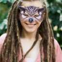 Halloween Owl Mask Half Face Jungle Animal Mask Owl Cosplay Accessories for Carnival Masquerade Party Decoration (Brown)