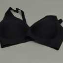 OEAK Women's Deep V Bras Wireless Comfortable Bra Supportive No Underwire Bras T-shirt Push Up Bralettes Plunge Seamless Bra (Medium, Black)