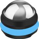 Cold Massage Roller Ball, Stainless Steel Massage Ball for Cold & Heat Therapy Relief, Roller for Muscles Deep Tissue, Free Rolling Removable Gel Ball for Pain Relief (Black)