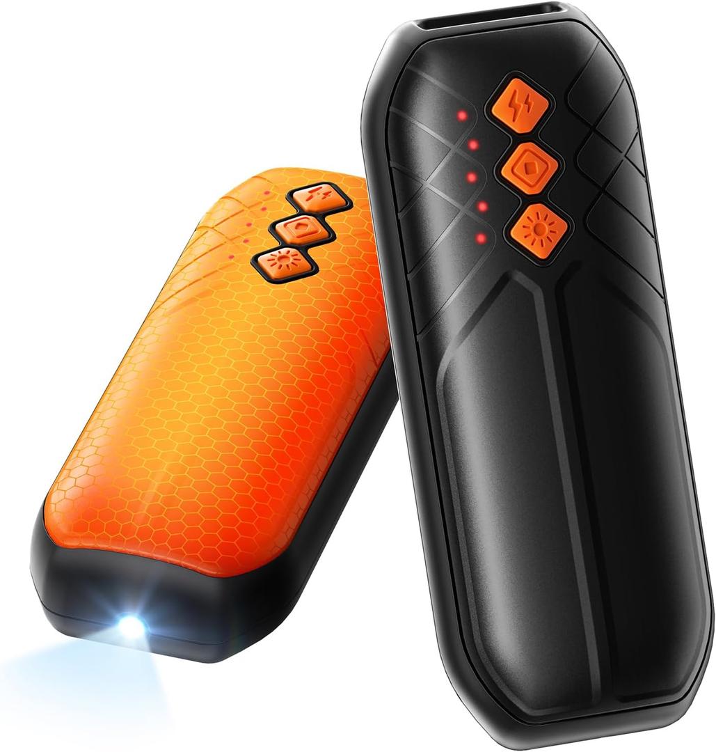 AI Hand Warmers Rechargeable 2 Pack - 6000mAh Electric Hand Warmer with LED Lights, 5-Tem p Smart Control, Portable Pocket Heater, Gifts for Christmas, Outdoor, Hunting, Golf, Camping Accessories