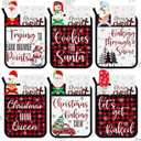 Layhit 18 Pcs Pot Holders with Silicone Spatulas Funny Baking Theme Pot Holders Gift Resistant Oven Mitts Cooking Pocket Potholders(Snowman)