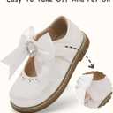 Toddler Girl Mary Jane Flat Dress Shoes (White)